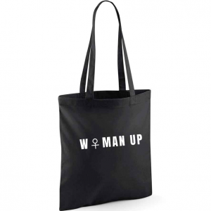 Woman Up Tote Bag sustainable shopping shoulder bag