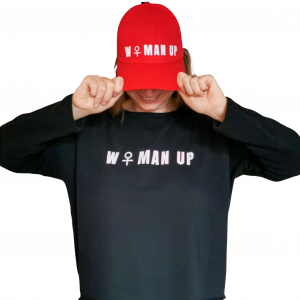 Red Woman Up baseball cap
