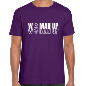 Purple or Black Woman Up T-shirt (100% cotton)